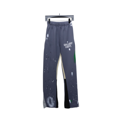 Bstsneaker-GALLERY DEPT patchwork hand-painted graffiti ink trousers dark grey 200 01