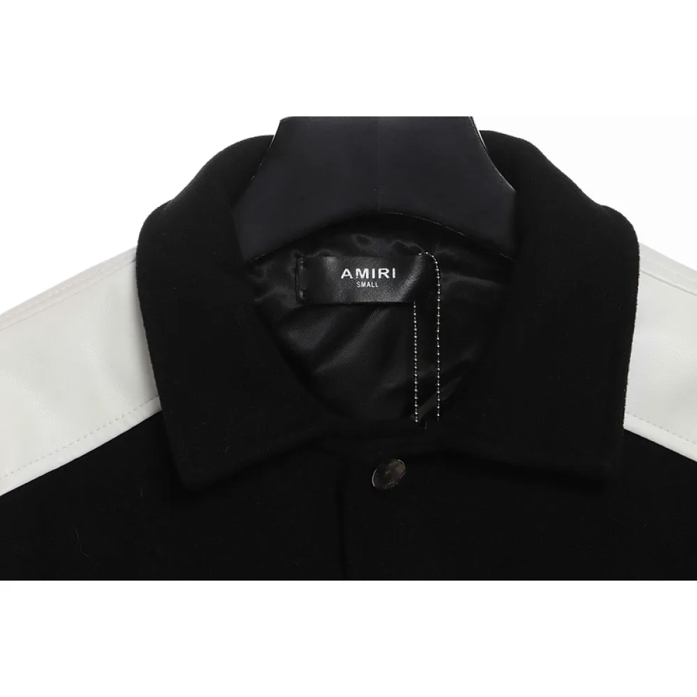 Bstsneaker-AMIRI classic contrast sleeve jacket 290