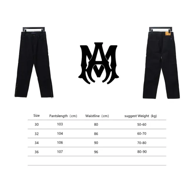 Bstsneaker-AMIRI MX1 Zipper Washed Stretch Jeans 200