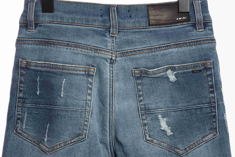 Bstsneaker-Amiri Washed Blue Distressed Jeans 290