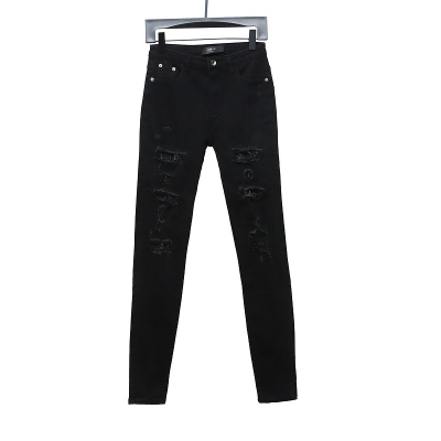 Bstsneaker-AMIRI black ripped diamond high street jeans 210 01