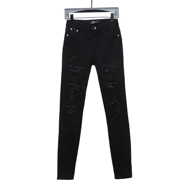 Bstsneaker-AMIRI black ripped diamond high street jeans 210 01