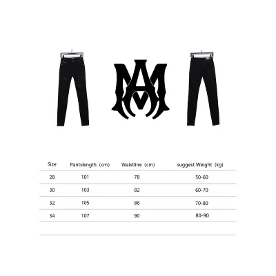 Bstsneaker-AMIRI black ripped diamond high street jeans 210 02