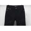 Bstsneaker-AMIRI black ripped diamond high street jeans 210