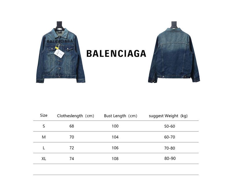 Bstsneaker-Balenciaga embroidered denim jacket blue 220