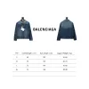 Bstsneaker-Balenciaga embroidered denim jacket blue 220