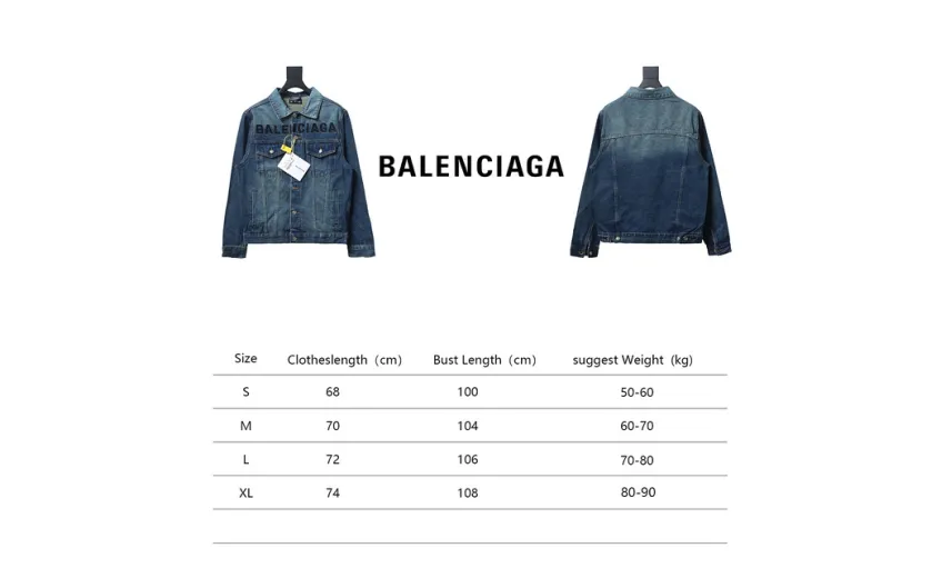 Bstsneaker-Balenciaga embroidered denim jacket blue 220