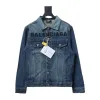 Bstsneaker-Balenciaga embroidered denim jacket blue 220