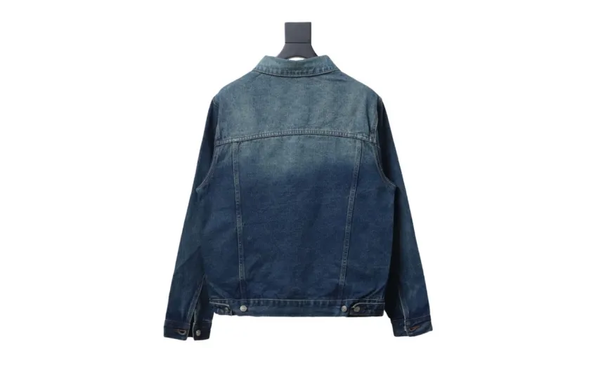 Bstsneaker-Balenciaga embroidered denim jacket blue 220