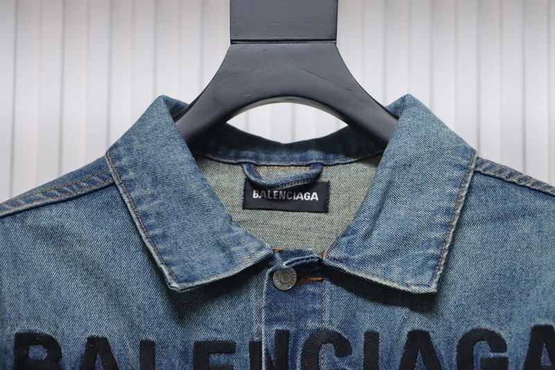 Bstsneaker-Balenciaga embroidered denim jacket blue 220