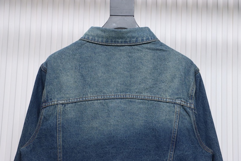 Bstsneaker-Balenciaga embroidered denim jacket blue 220