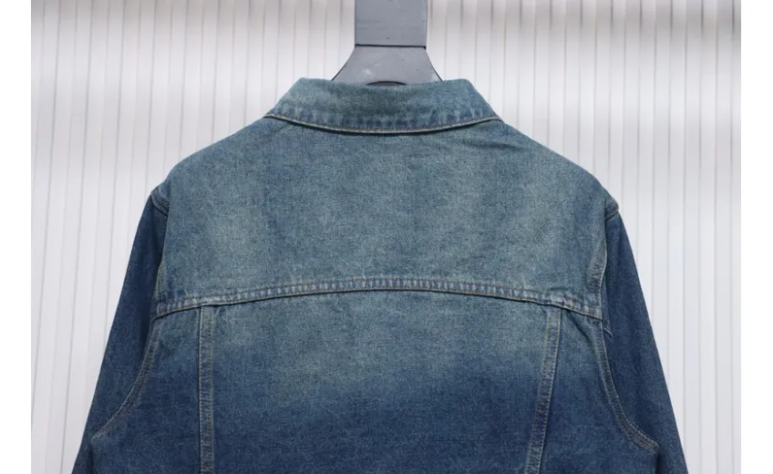 Bstsneaker-Balenciaga embroidered denim jacket blue 220