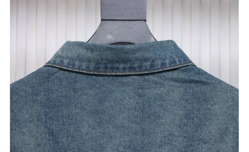 Bstsneaker-Balenciaga embroidered denim jacket blue 220