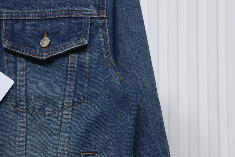 Bstsneaker-Balenciaga embroidered denim jacket blue 220