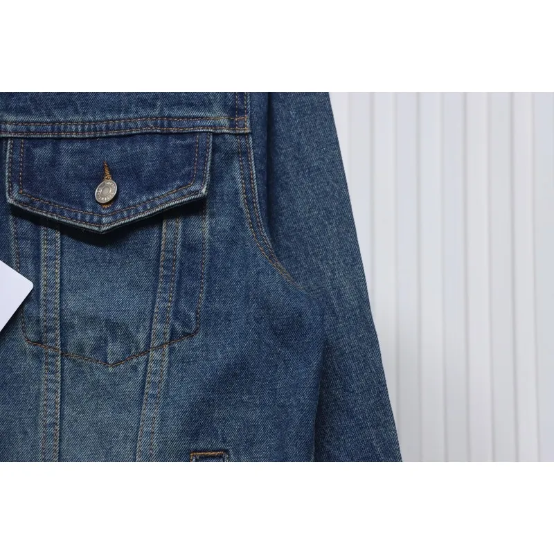 Bstsneaker-Balenciaga embroidered denim jacket blue 220