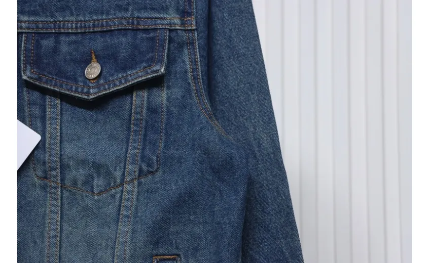 Bstsneaker-Balenciaga embroidered denim jacket blue 220