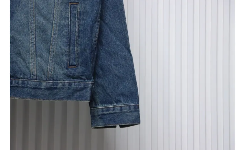 Bstsneaker-Balenciaga embroidered denim jacket blue 220
