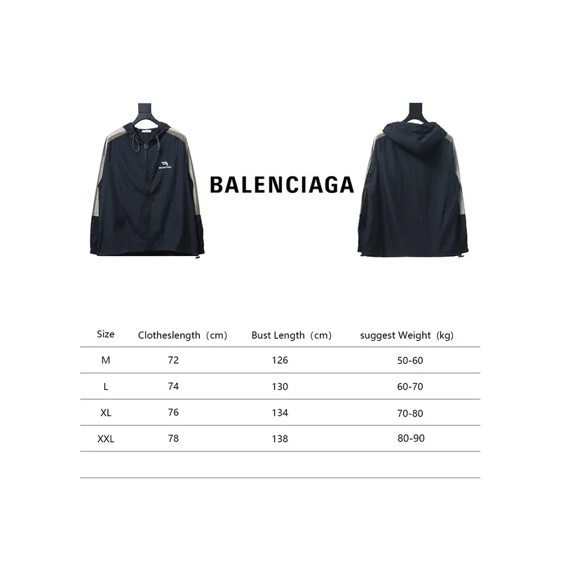 Bstsneaker-Balenciaga zipper embroidered jacket black 200
