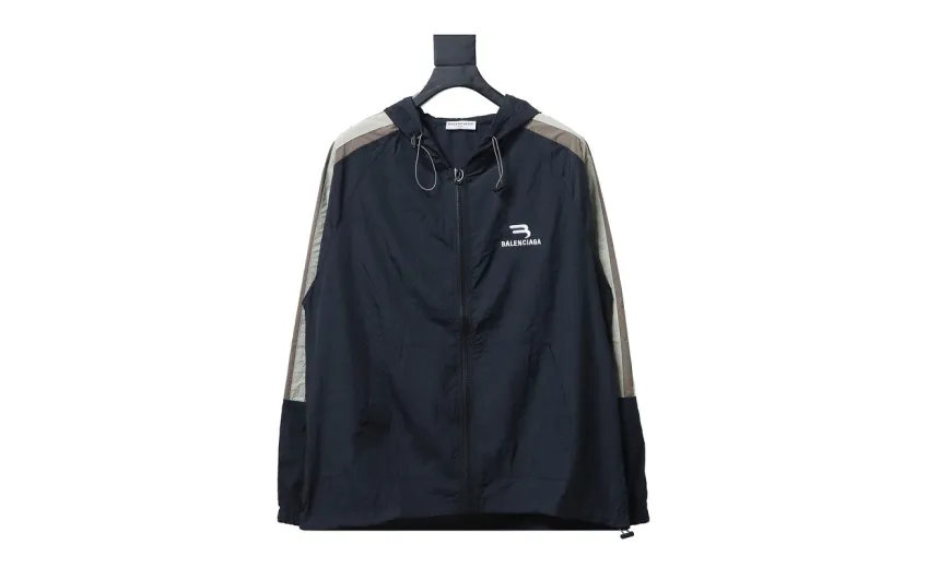 Bstsneaker-Balenciaga zipper embroidered jacket black 200