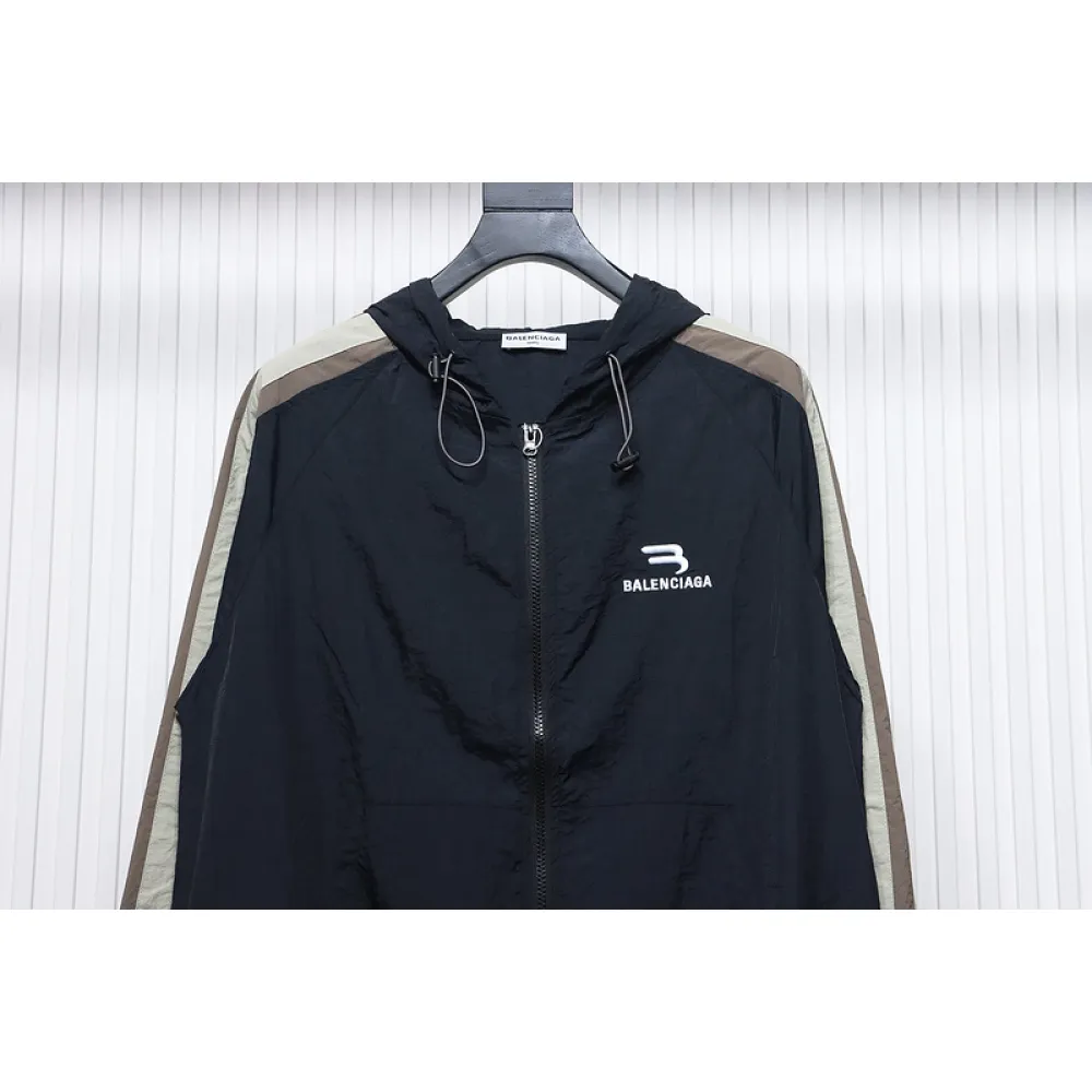 Bstsneaker-Balenciaga zipper embroidered jacket black 200
