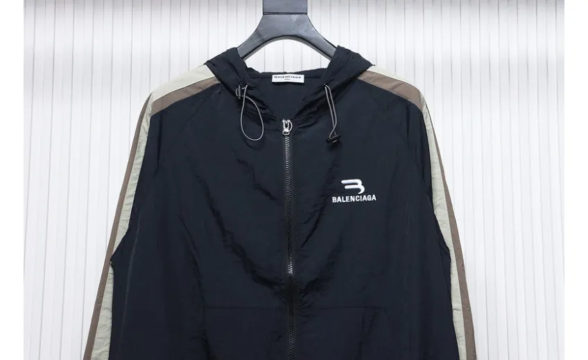Bstsneaker-Balenciaga zipper embroidered jacket black 200
