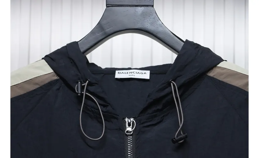 Bstsneaker-Balenciaga zipper embroidered jacket black 200