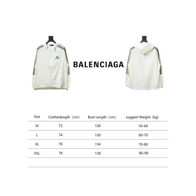 Bstsneaker-Balenciaga zipper embroidered jacket white 200
