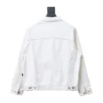 Bstsneaker-Balenciaga embroidered denim jacket white 220