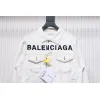 Bstsneaker-Balenciaga embroidered denim jacket white 220