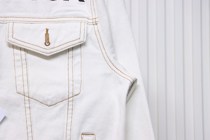 Bstsneaker-Balenciaga embroidered denim jacket white 220