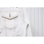 Bstsneaker-Balenciaga embroidered denim jacket white 220