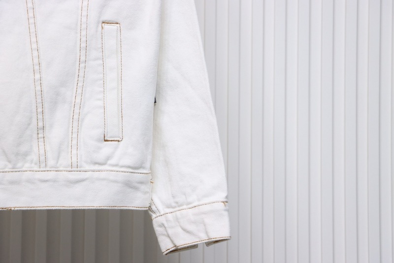 Bstsneaker-Balenciaga embroidered denim jacket white 220