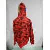 Bstsneaker-BAPE Color Camo Shark Zip Hoodie Red 4580793322511