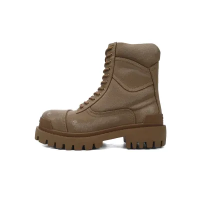 Balenciaga Strike 2MM Lace-up Boots in Brown 01