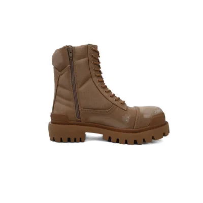 Balenciaga Strike 2MM Lace-up Boots in Brown 02