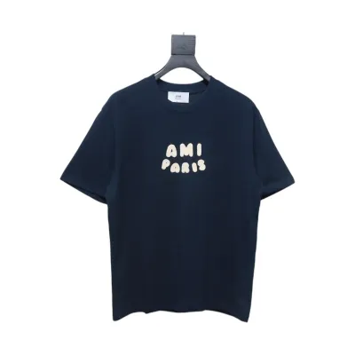 Ami Paris-patch T-shirt Navy blue 130 01