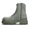 Bstsneaker-Balenciaga Strike 2MM Lace-up Boots in Military Green