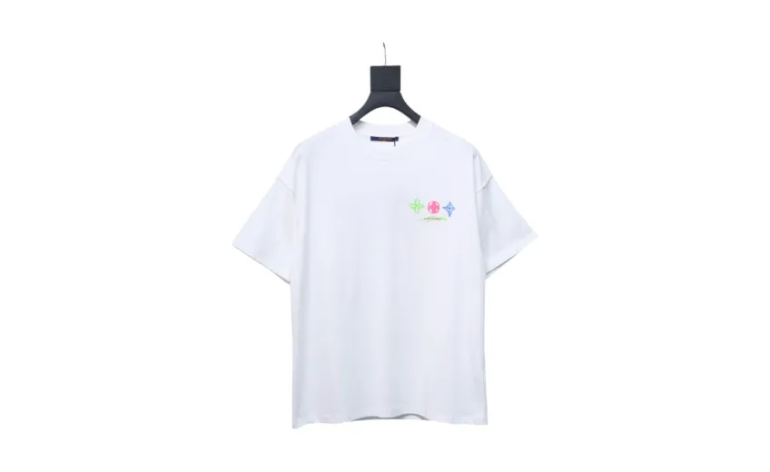 Bstsneaker-Louis Vuitton logo print White T-shirt 120