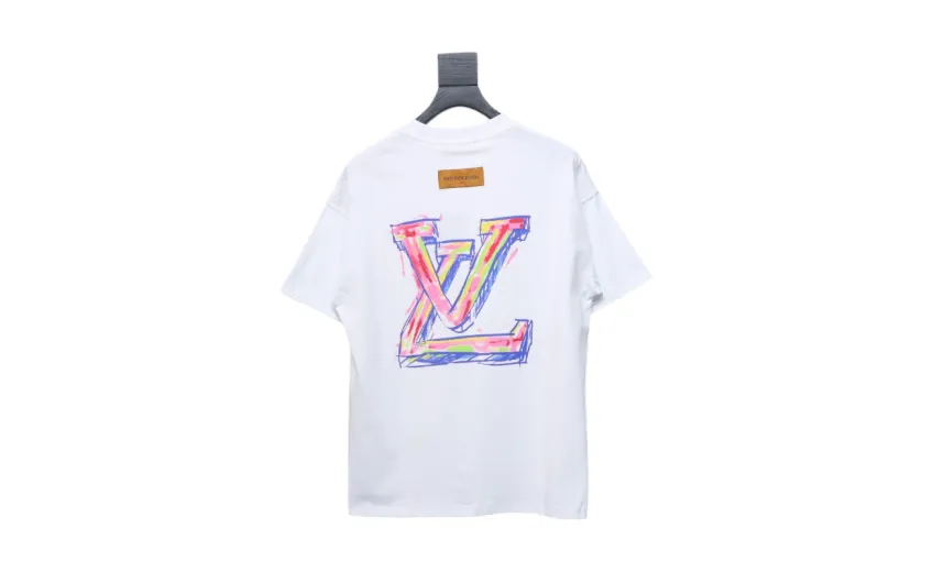 Bstsneaker-Louis Vuitton logo print White T-shirt 120