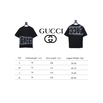Bstsneaker-Gucci big logo spray-painted T-shirt 120 02