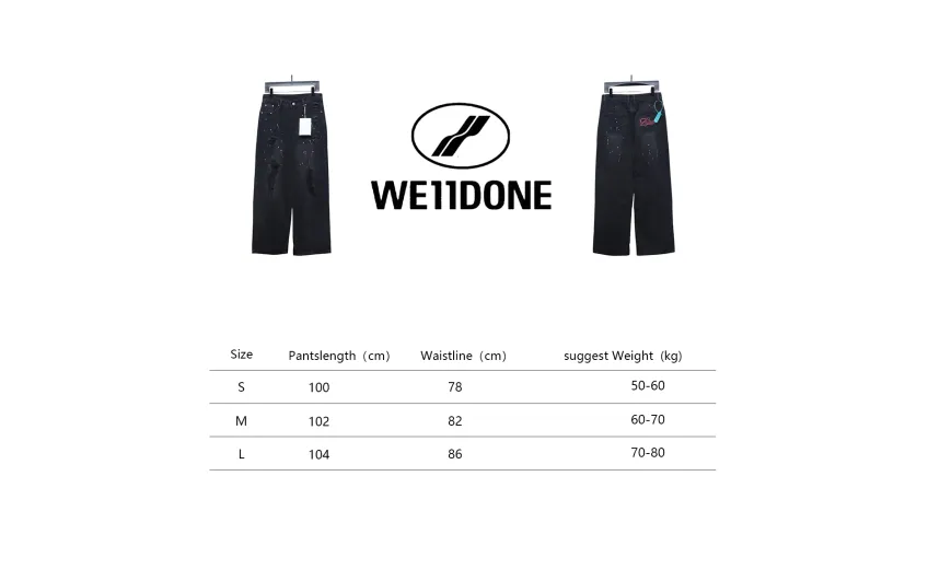 Bstsneaker-Welldone Heart Letter Ripped Baggy Jeans 230