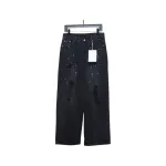 Bstsneaker-Welldone Heart Letter Ripped Baggy Jeans 230
