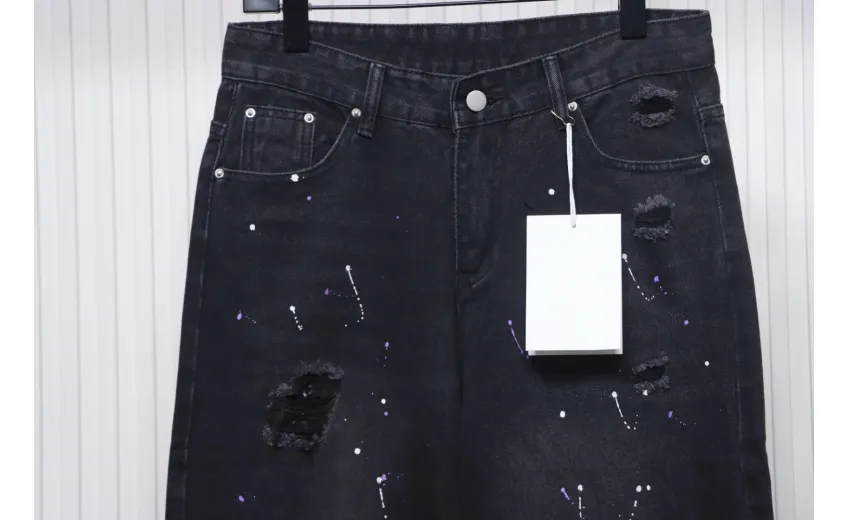 Bstsneaker-Welldone Heart Letter Ripped Baggy Jeans 230
