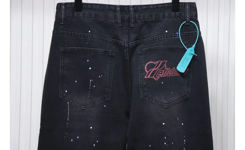 Bstsneaker-Welldone Heart Letter Ripped Baggy Jeans 230