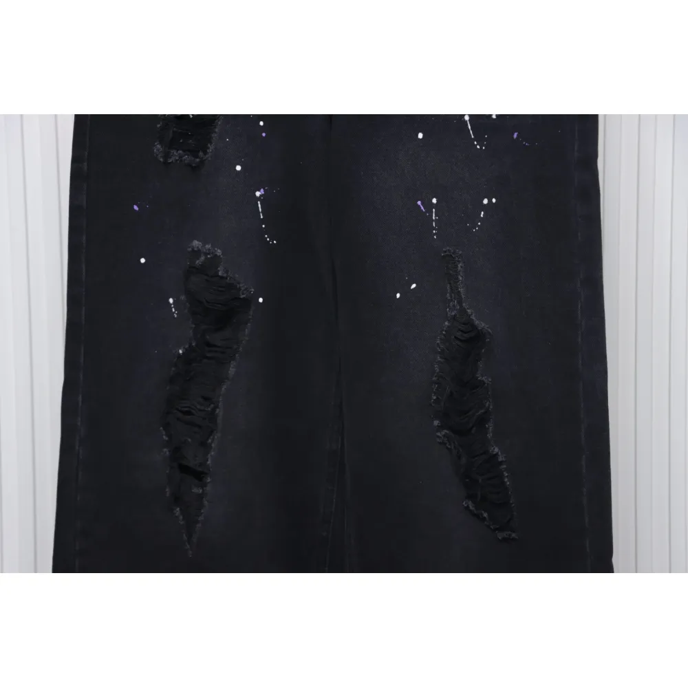 Bstsneaker-Welldone Heart Letter Ripped Baggy Jeans 230