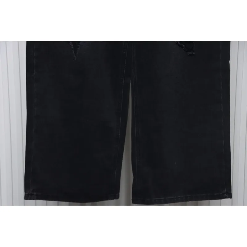 Bstsneaker-Welldone Heart Letter Ripped Baggy Jeans 230