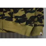 Bstsneaker-BAPE Cloro Camo Shark Full Zip Hoodie Green FW18
