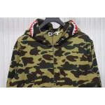 Bstsneaker-BAPE Cloro Camo Shark Full Zip Hoodie Green FW18