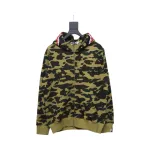 Bstsneaker-BAPE Cloro Camo Shark Full Zip Hoodie Green FW18