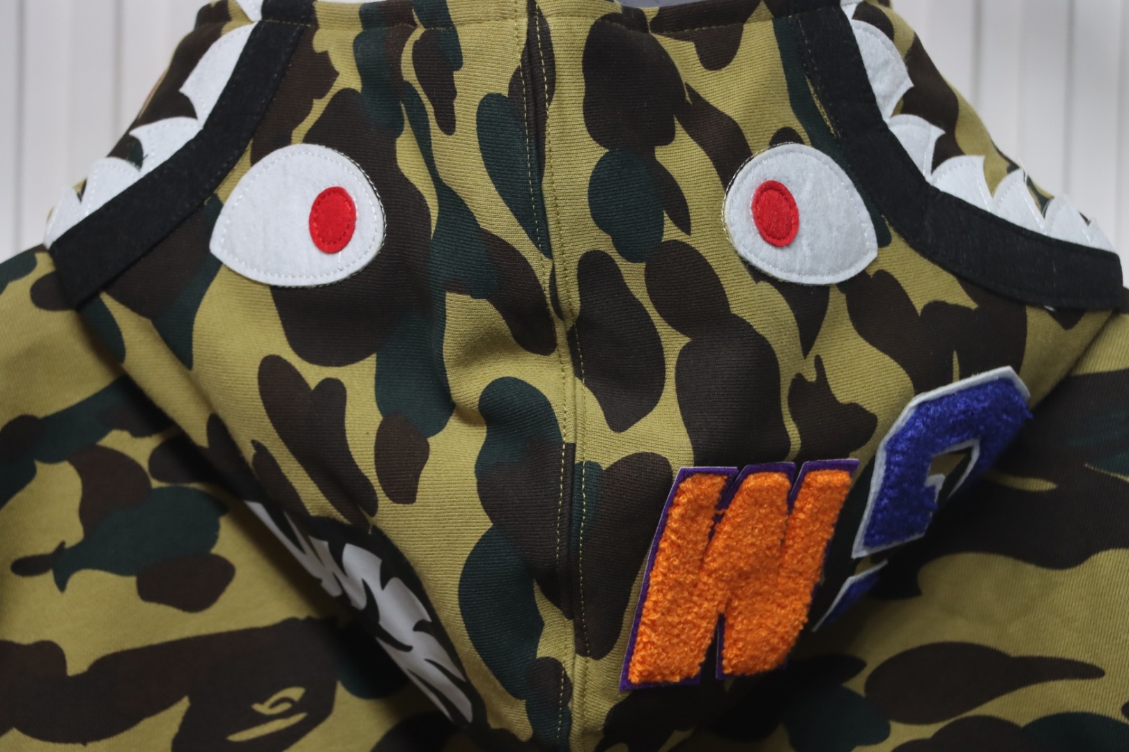 Bstsneaker-BAPE Cloro Camo Shark Full Zip Hoodie Green FW18